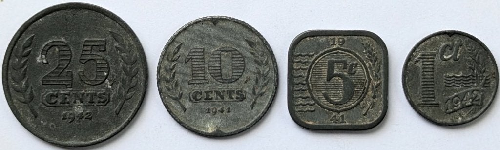 Nederland - muntenset, Postzegels en Munten, Ophalen, Koningin Wilhelmina, Overige waardes, Setje