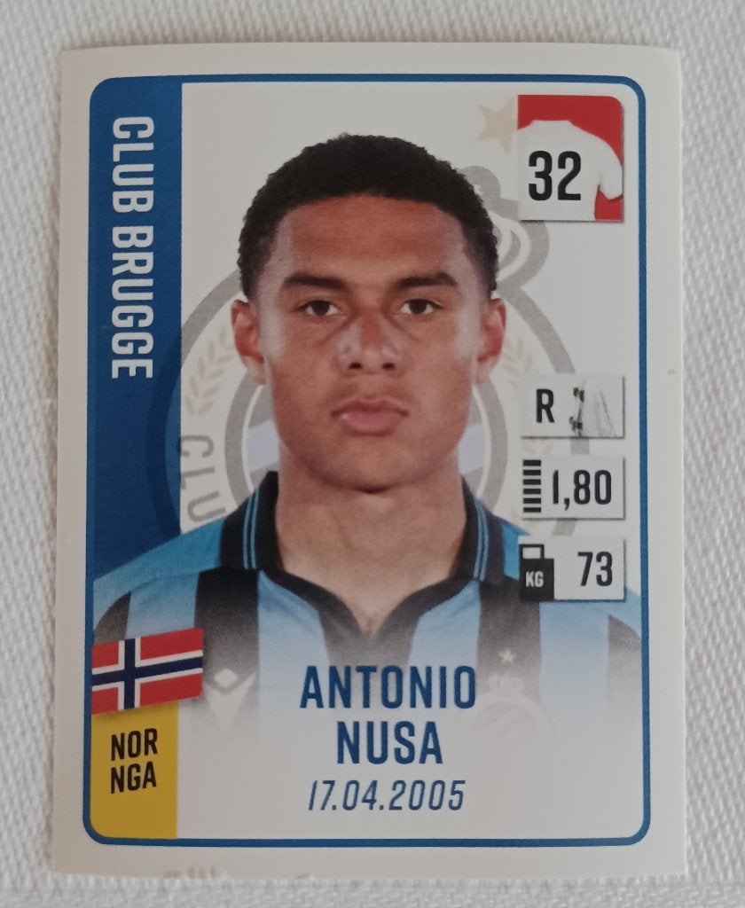 Autocollant Antonio Nusa (rookie) - Pro League 2022-2023, Enlèvement ou Envoi, Comme neuf, Autocollant