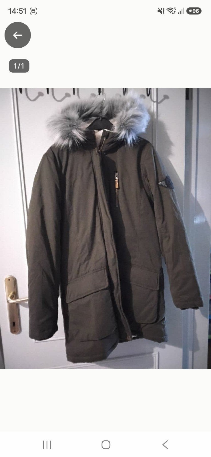 parka maat 164, Kinderen en Baby's, Ophalen, Gebruikt, Meisje, Jas