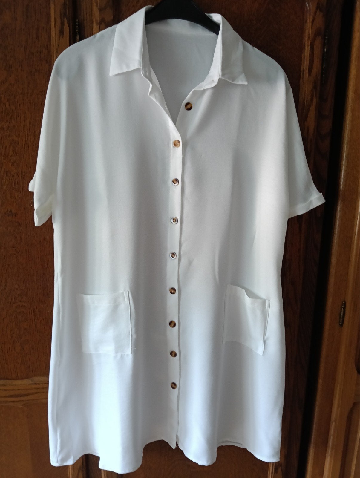 Wit zomers kleed ideaal om mee naar het strand te gaan, Ophalen of Verzenden, Nieuw, Maat 46/48 (XL) of groter, Wit