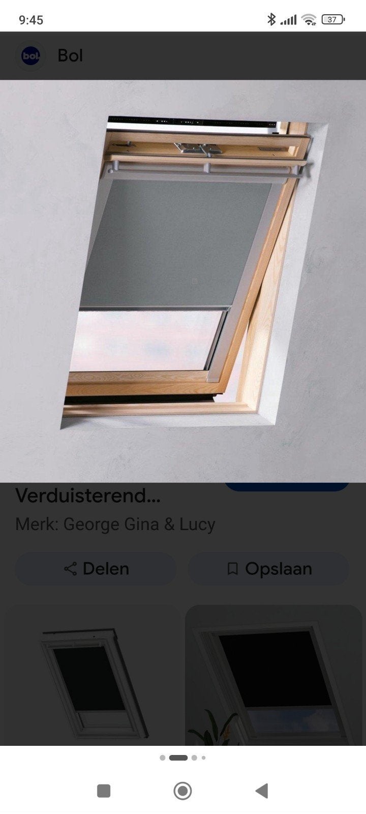 verduistering gordijn originele van Velux, Ophalen, Dakraam