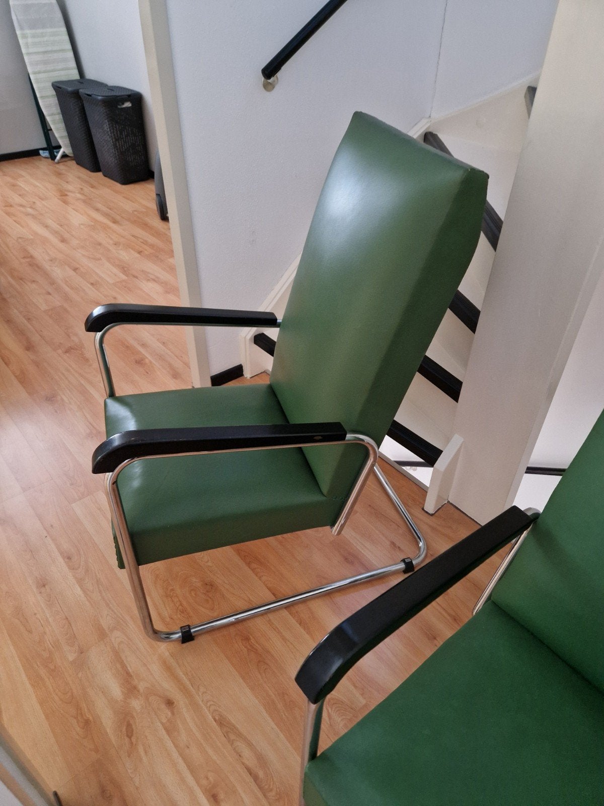 set buismeubel fauteuils groen skai, Huis en Inrichting, Ophalen, Gebruikt