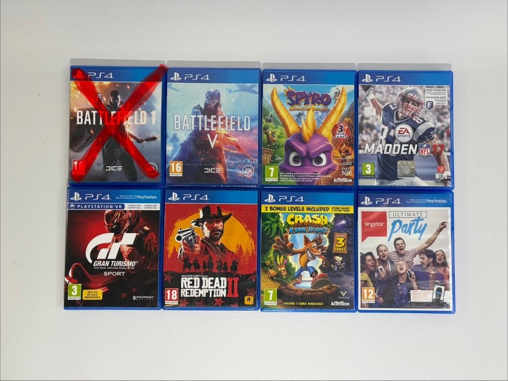 Playstation Games PS4 - RDR2 - Spyro - BFV - WItcher3 & MEER, Gebruikt, Overige genres, Virtual Reality, Ophalen of Verzenden