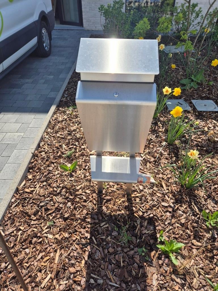 Inox hang brievenbus, Tuin en Terras, Brievenbussen, Ophalen, Inox