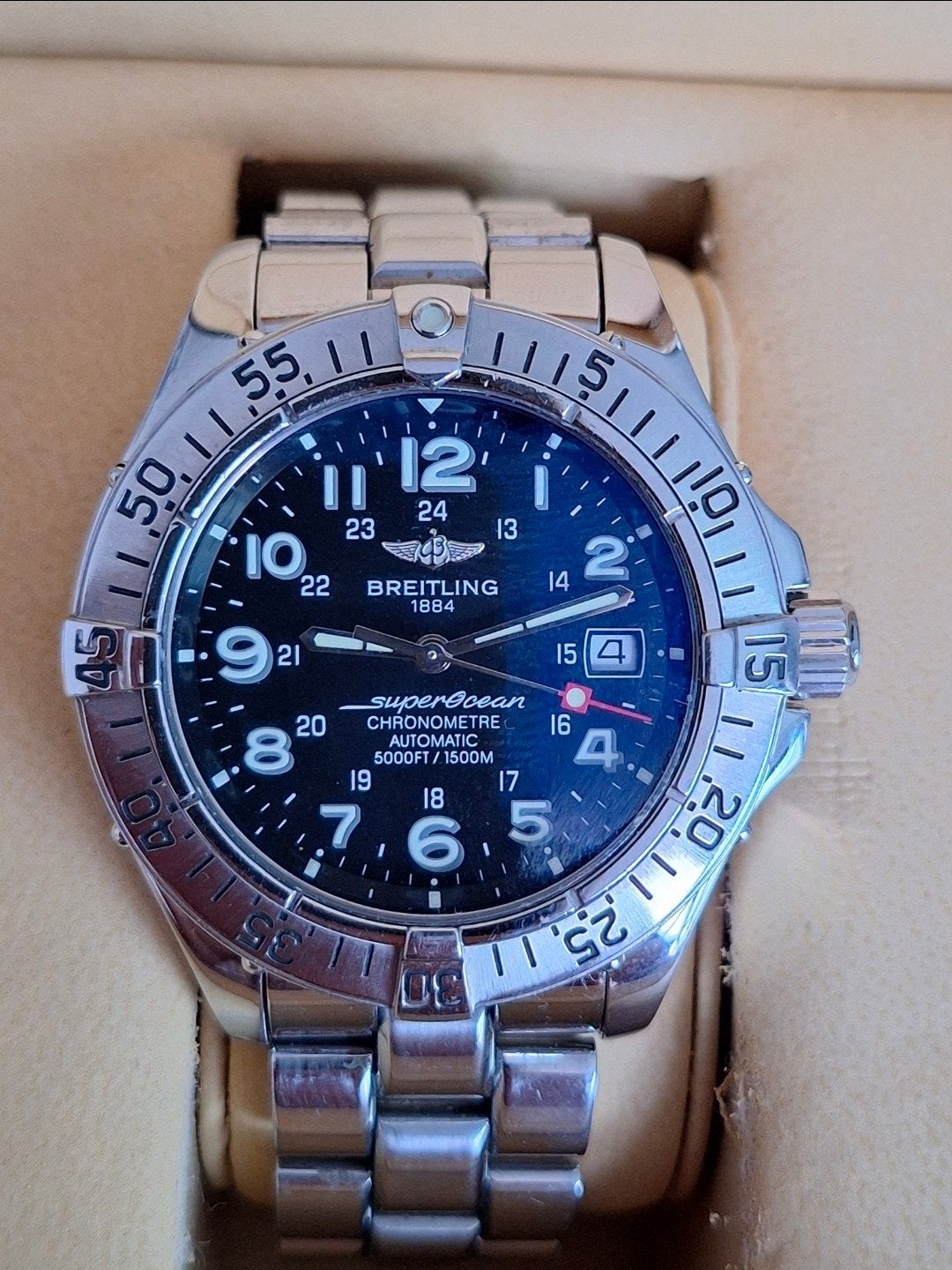 Breitling Superocean Steelfish 42 mm - A17360 - Set complet, Montre-bracelet, Enlèvement, Acier, Acier