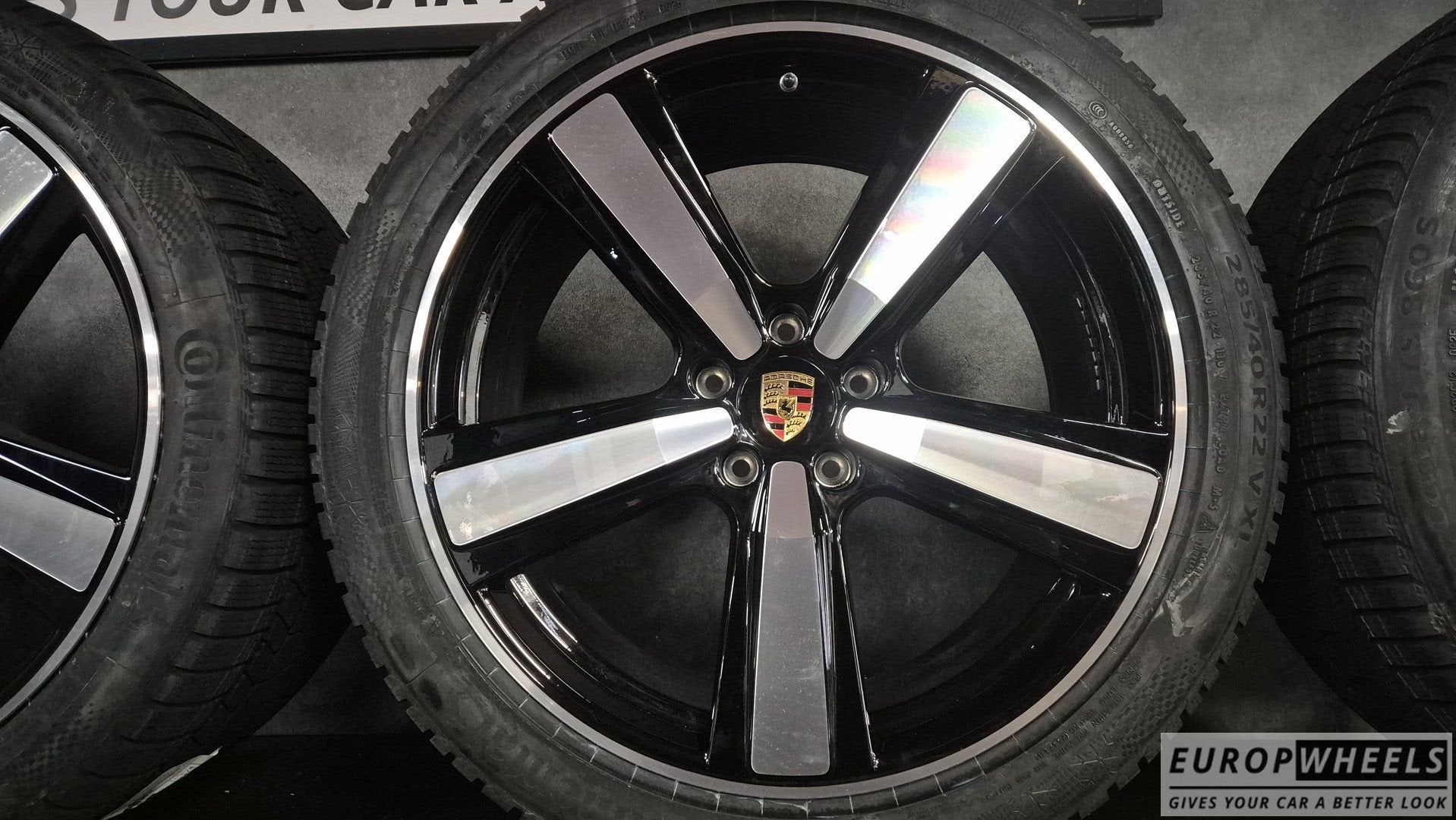 Porsche Cayenne 22 inch velgen Exclusive winterbanden, Auto-onderdelen, Banden en Velgen, Gebruikt, -, 285 mm, -