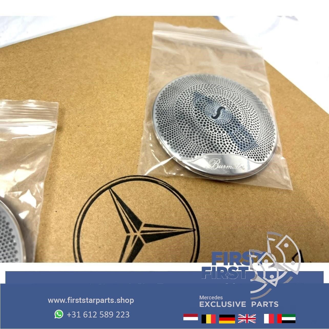 AMG BURMESTER SPEAKER COVERS Mercedes C E KLASSE CHROOM EMBL, Utilisé, -, -, Enlèvement ou Envoi