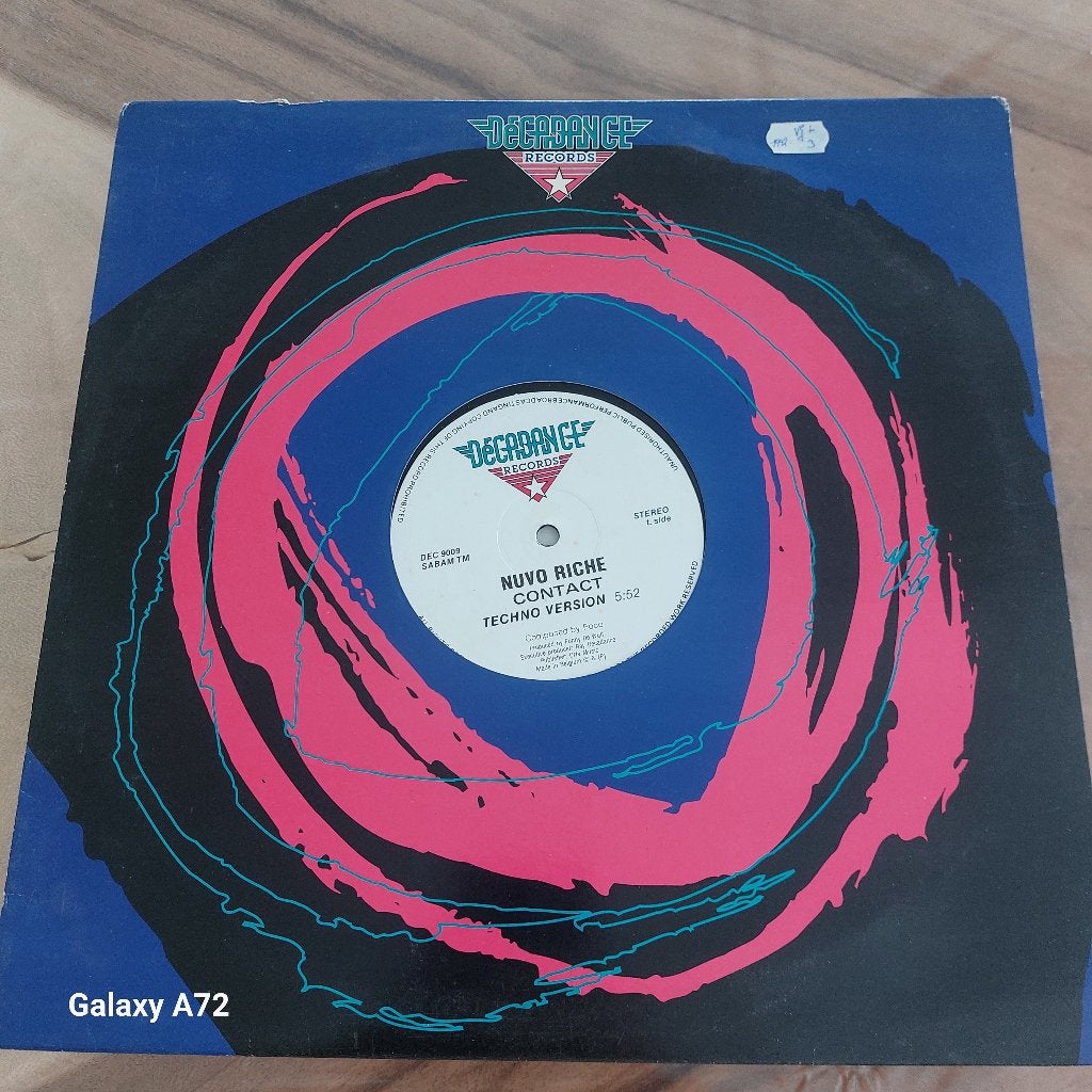 nuvo riche contact 12 inch maxi, Cd's en Dvd's, Vinyl | Dance en House, Gebruikt, Ophalen of Verzenden, Techno, 12 inch