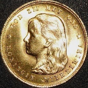 Goud – Nederland – 10 Gulden – Wilhelmina 1897, Koningin Wilhelmina, Losse munt, 10 gulden, Goud