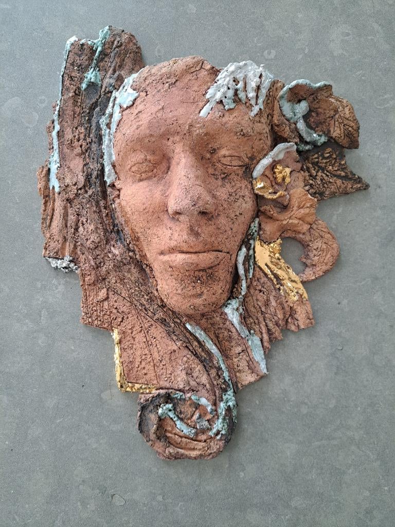 wanddecoratie gezicht, Ophalen, Wandsculptuur, 25 cm, 26 cm