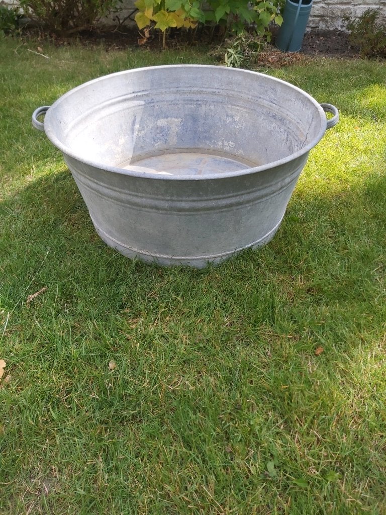 Bassine zinc ancienne, Antiquités & Art, Enlèvement