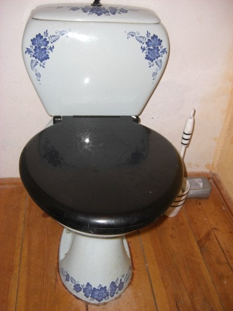 antiek wasbak met bijbehorend toilet delfts blauw, Enlèvement ou Envoi