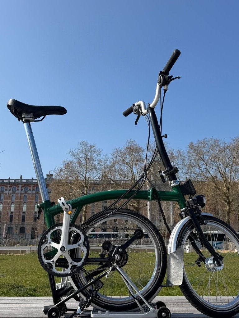 Brompton H6R racing groene naaf dynamo met 6 versnellingen, Ophalen, Brompton, Velgrem, 14 tot 16 inch