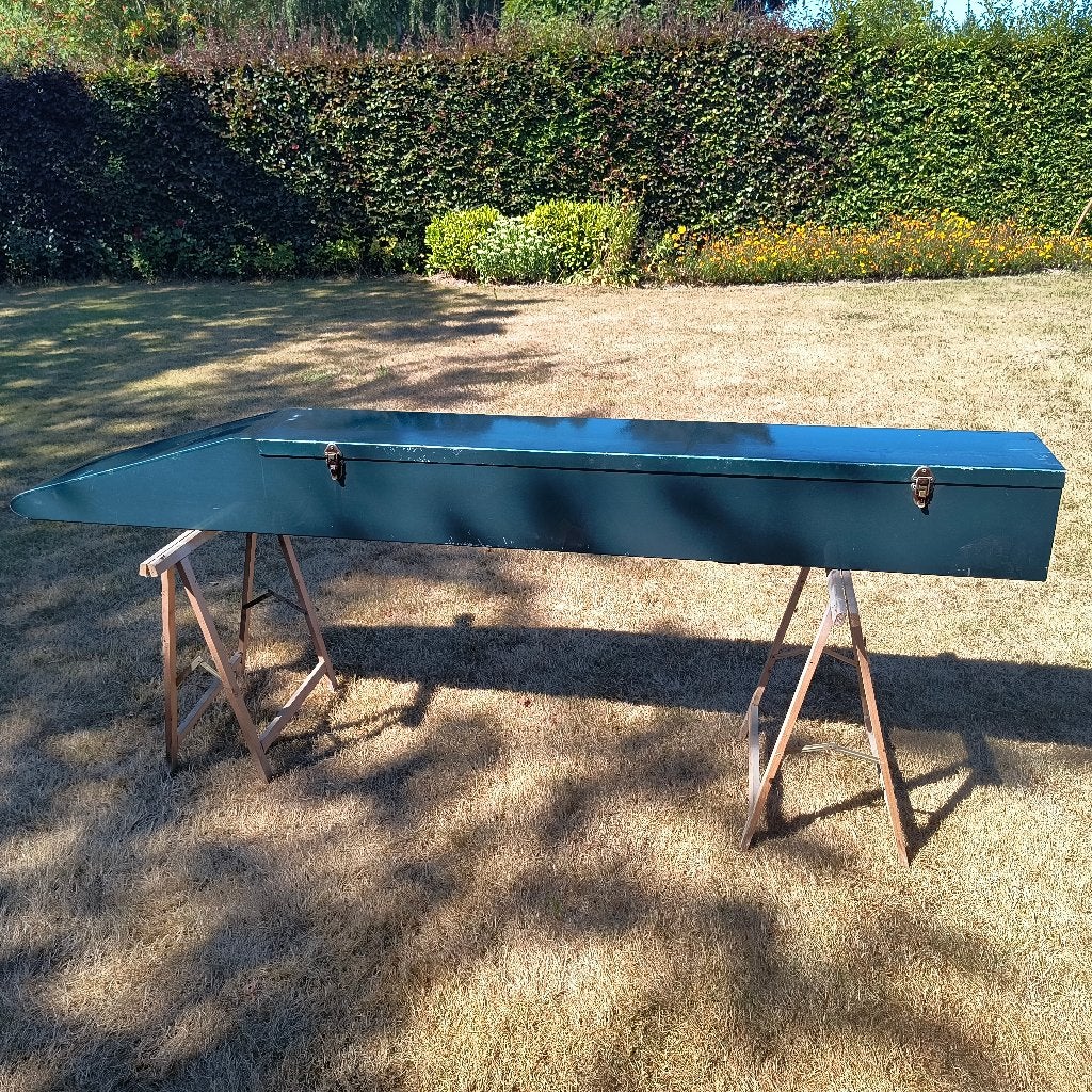 Aluminium dakkoffer, Ophalen, Gebruikt