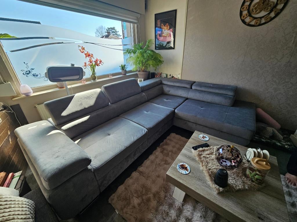 salon met bedfunktie, Huis en Inrichting, Ophalen, 250 tot 300 cm, Modern landelijk, Zo goed als nieuw