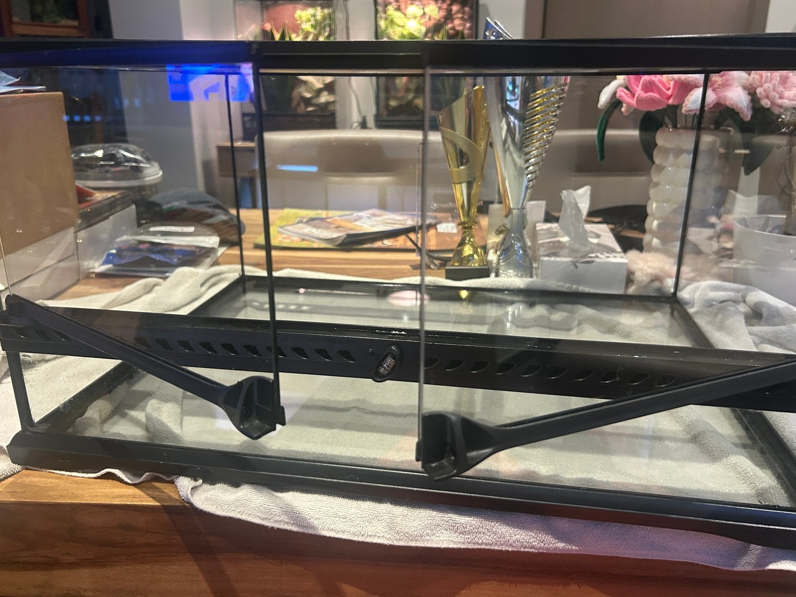 Exo Terra Pro Terrarium Zwart Terrarium 60x45x30, Ophalen, Zo goed als nieuw, Terrarium of Paludarium