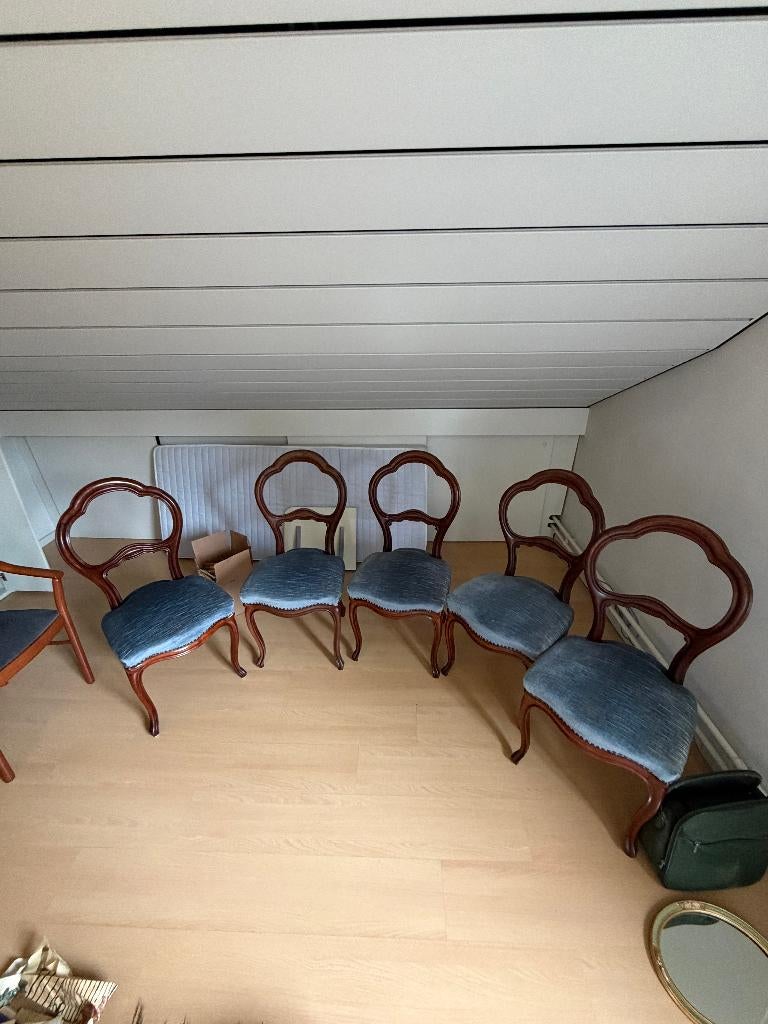 Set van 5 Lodewijk Filips / Victorian antieke stoelen, Enlèvement