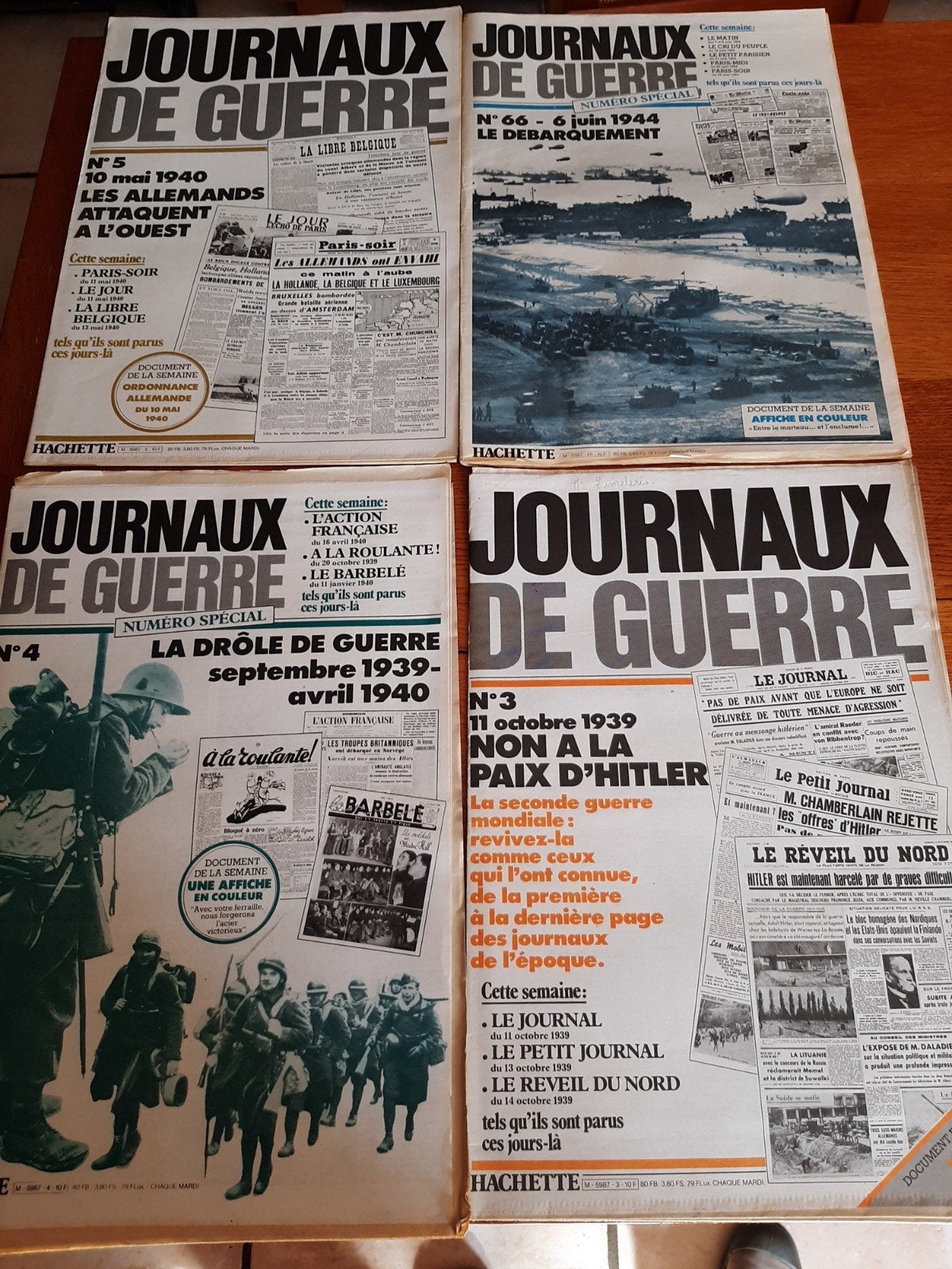 73 journaux de guerre 40-45, Enlèvement ou Envoi
