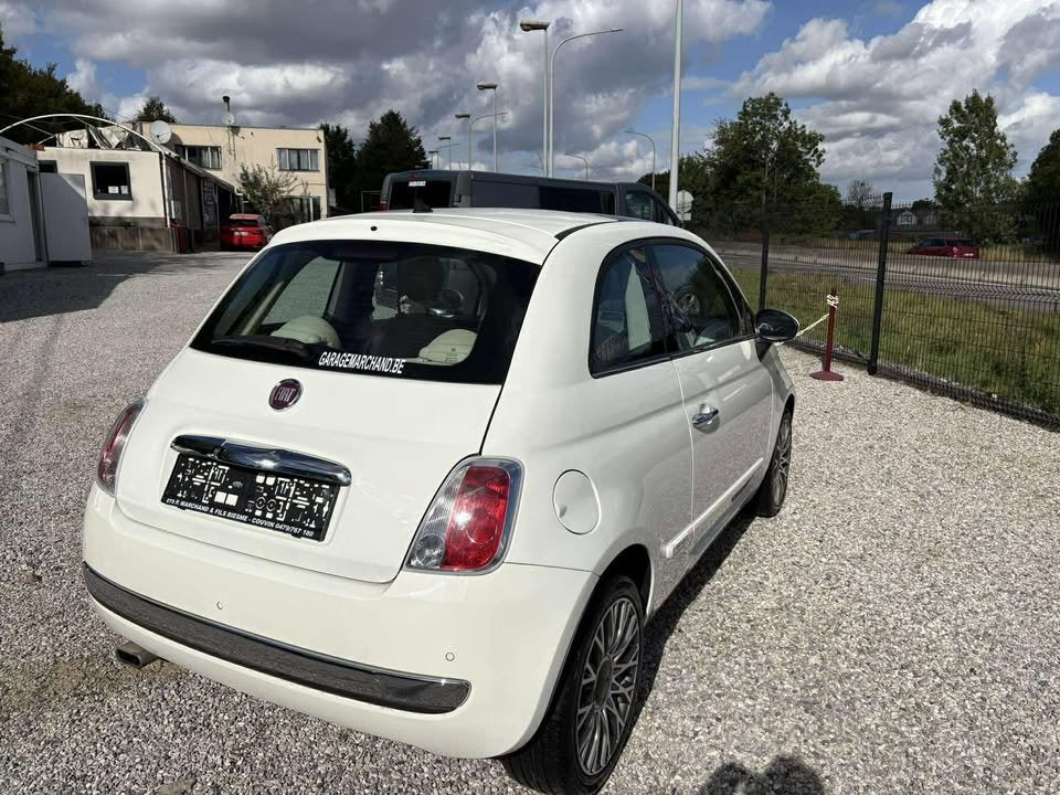 Fiat 500 (bj 2015), Auto's, Fiat, Gebruikt, Leder en Stof, Wit, Stadsauto