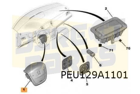 Peugeot 508 (2/11-9/18) airbag stuurwiel (HZE) Origineel! 41, Auto-onderdelen, -, -, Nieuw, Ophalen of Verzenden