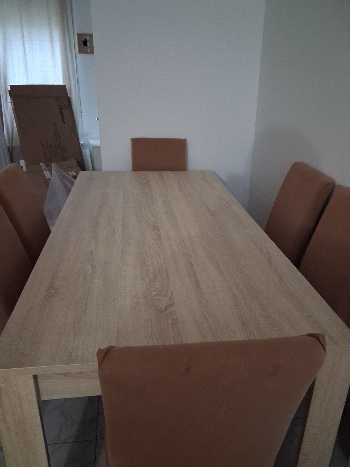 salle à manger avec les chaises,  eettafel met stoelen, Maison & Meubles, Cinq personnes ou plus, 150 à 200 cm, 50 à 100 cm, Enlèvement