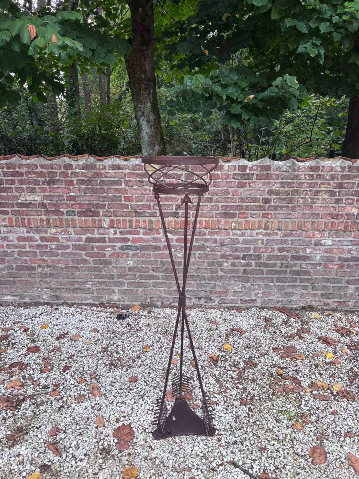 Buitenkandelaar in rustieke stijl, Ophalen