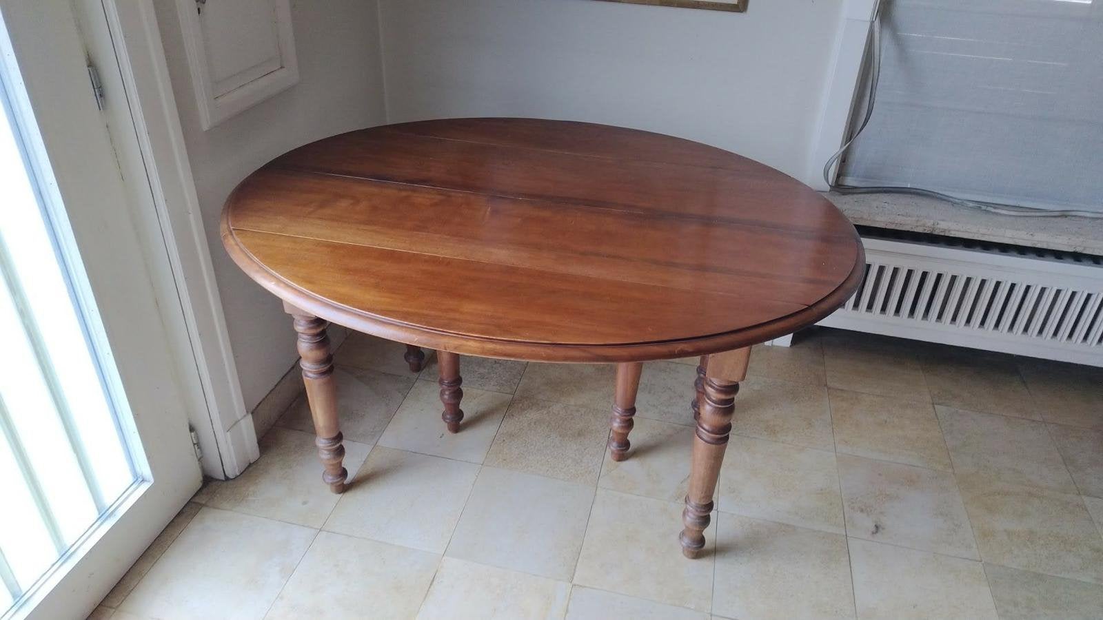 Antieke / Rustieke Houten Klaptafel met 4 Inlegbladen, Ophalen