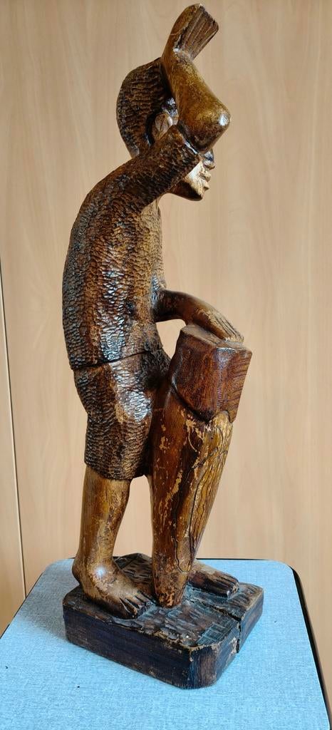 Afrikaans houtsnijwerk, Antiek en Kunst, Ophalen, Houtsnijwerk, 50 - 100 cm, Hout