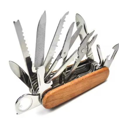 17‑in‑1 Multitool Zakmes – Roestvrij Staal – Nieuw