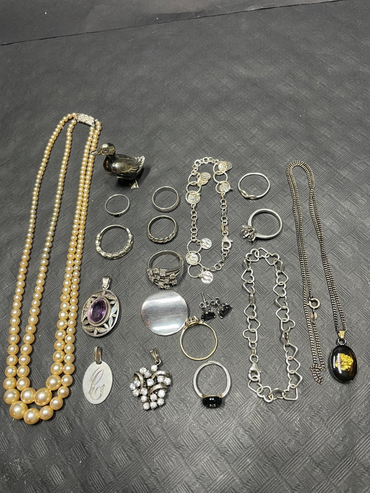 Bijoux en argent anciens/vintage et bague en or., Bijoux, Sacs & Beauté, Bijoux anciens, Enlèvement