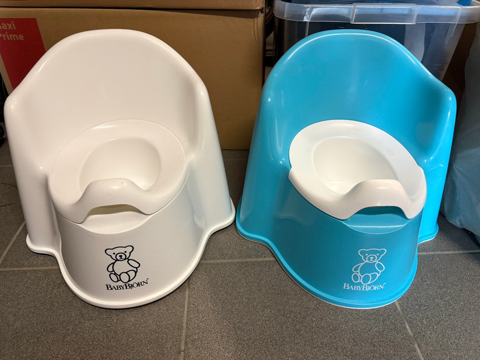 2 potjes Babybjorn, Kinderen en Baby's, Gebruikt, Overige typen, Standaard, Ophalen