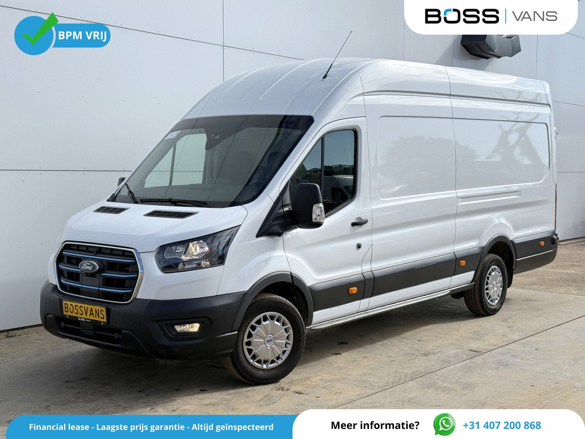 Ford E-Transit 68kWh 184PK L4H3 316km WLTP BEV Snelladen Car, Autos, Achat, 135 kW, Entreprise, 3 places