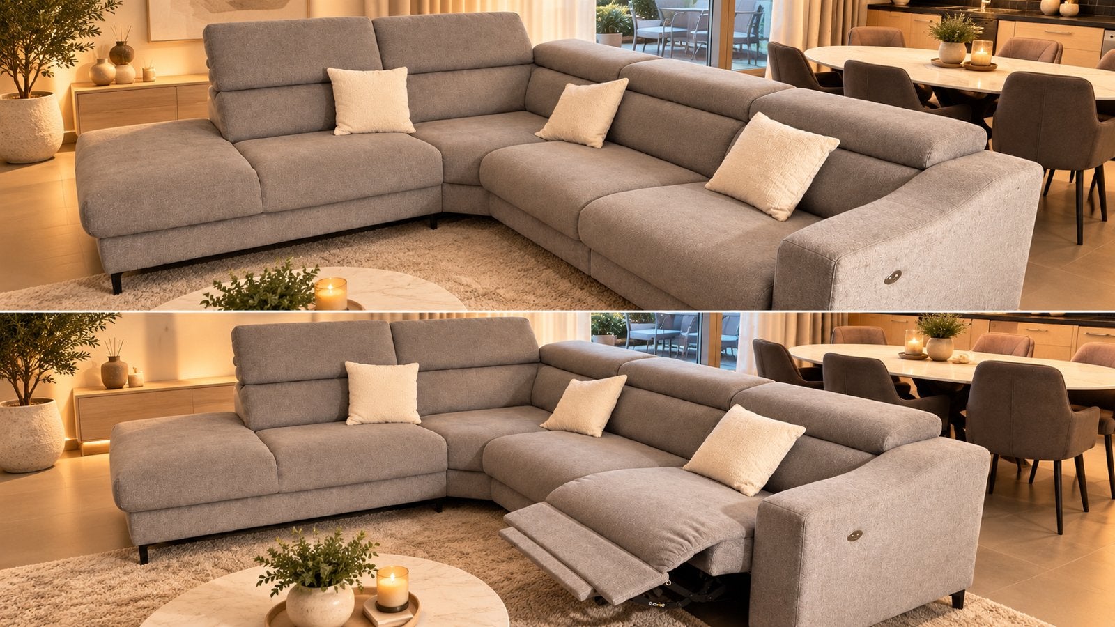 Siège d'angle confortable avec fonction relax — 2m90 x 2m50, Maison & Meubles, Enlèvement, Comme neuf