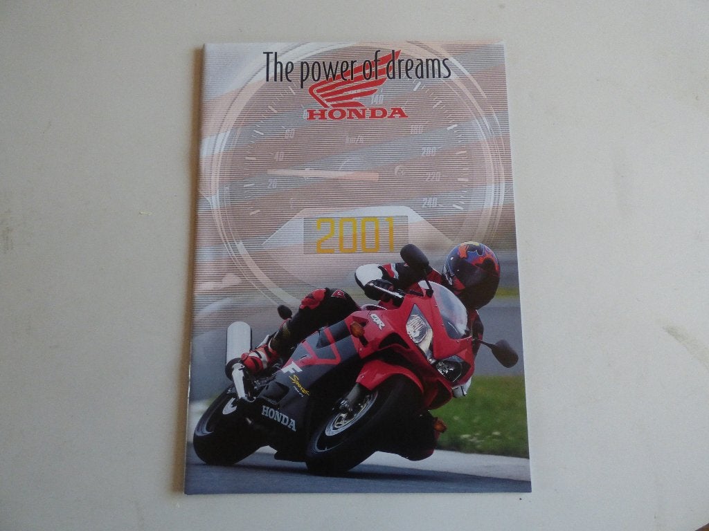 HONDA BROCHURE MODELLEN 2001, Motoren, Handleidingen en Instructieboekjes, Ophalen of Verzenden, Honda