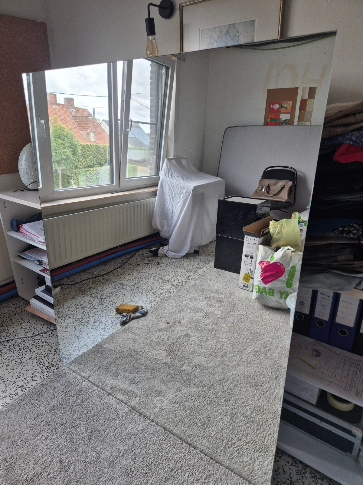 spiegel 1m068 x 1m288 GRATIS, Ophalen, Rond
