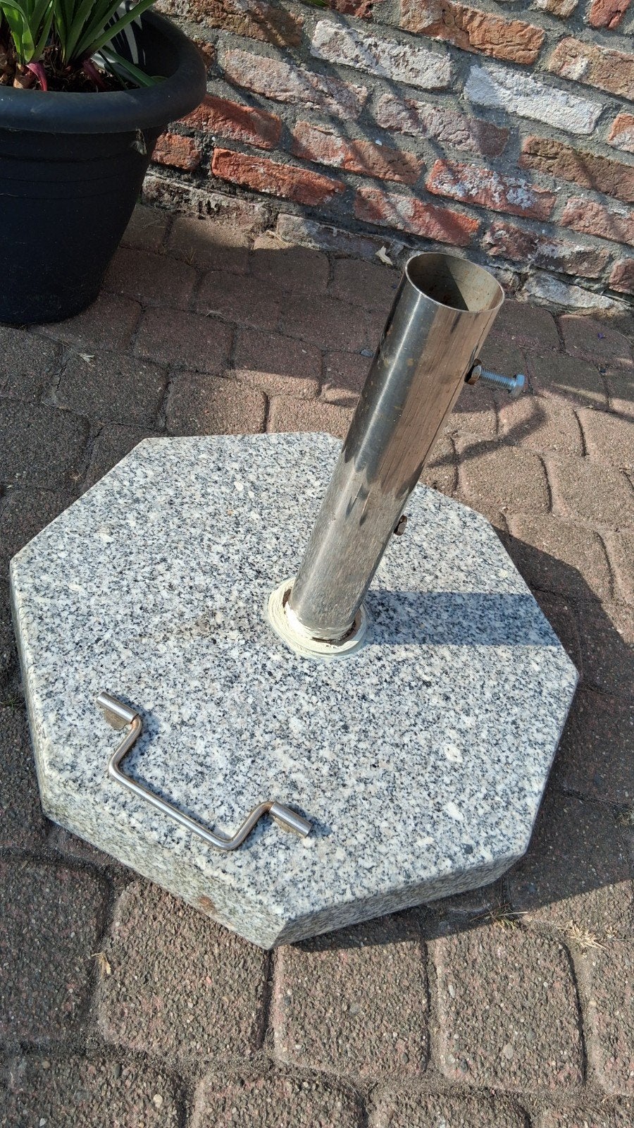 parasolvoet, Ophalen, Parasolvoet
