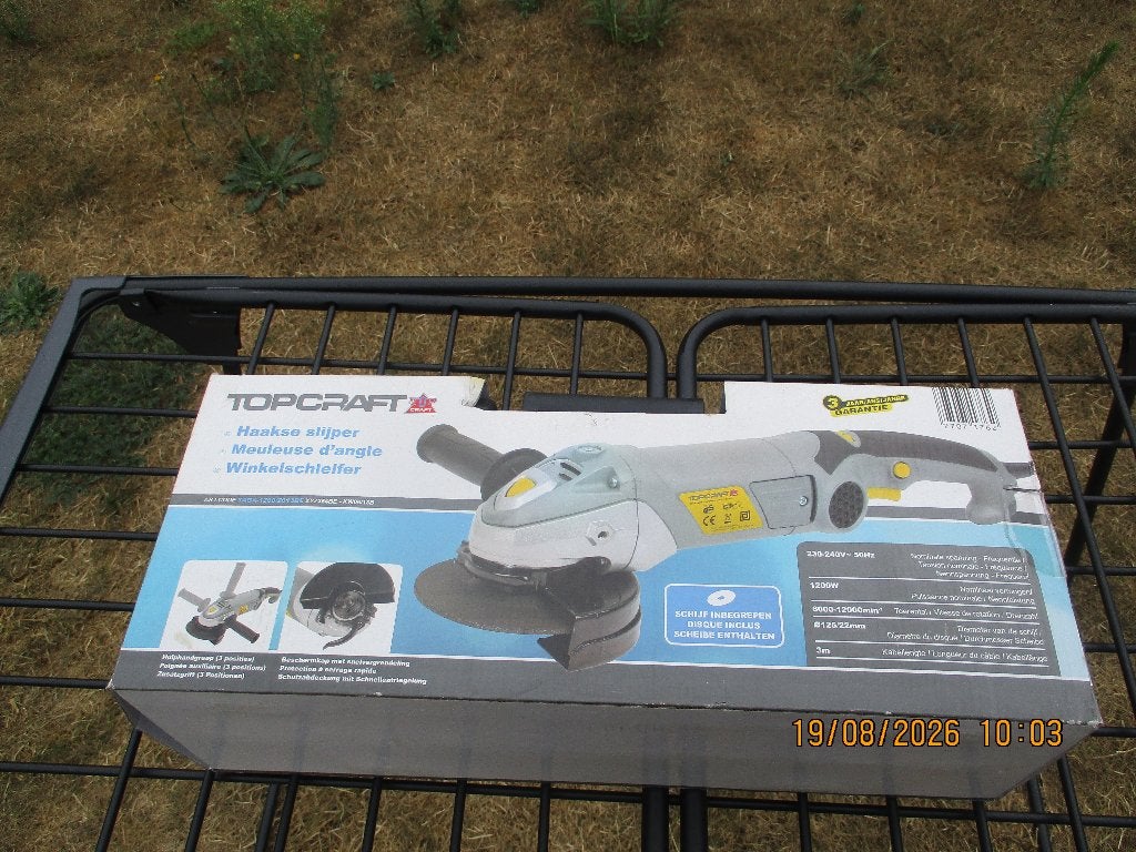 haakse slijper .topcraft ; nieuw in doos ., Ophalen of Verzenden, Nieuw, 1000 watt of meer, Haakse handslijpmachine