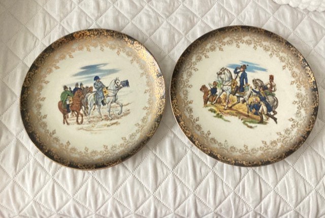 assiettes murales anciennes porcelaine,  Schumann , Napoleon, Enlèvement ou Envoi