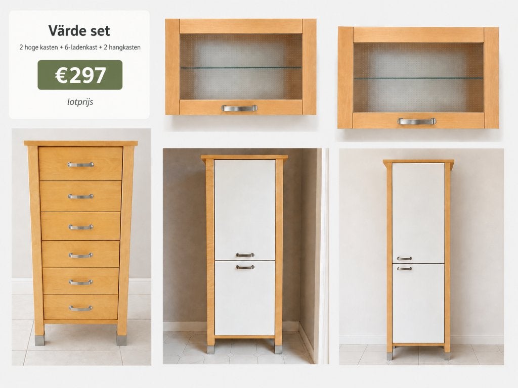Legendarische IKEA VÄRDE vintage designset – compleet €297, Ophalen, Gebruikt, Wit, Overige typen