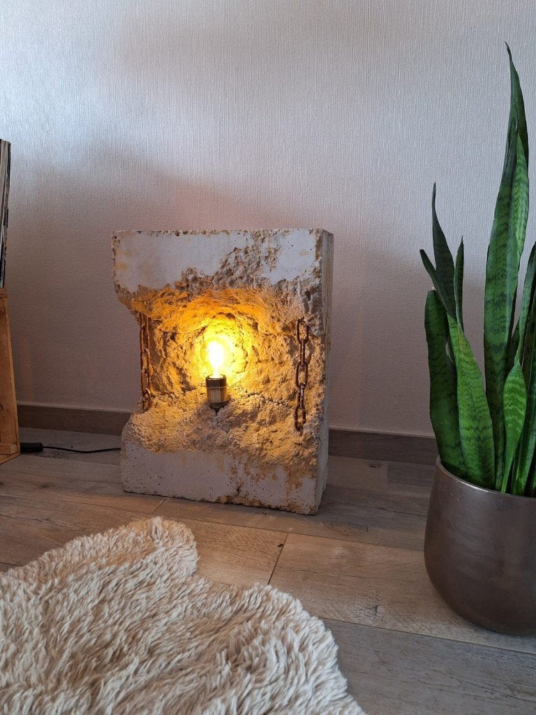 Lampe industrielle en beton., Huis en Inrichting, Lampen | Overige, Ophalen, Grijs, Industrieel, Nieuw
