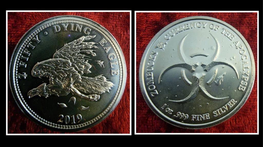 Zombucks "Dying Eagle" 1 oz zilver, Postzegels en Munten, Ophalen of Verzenden, Zilver