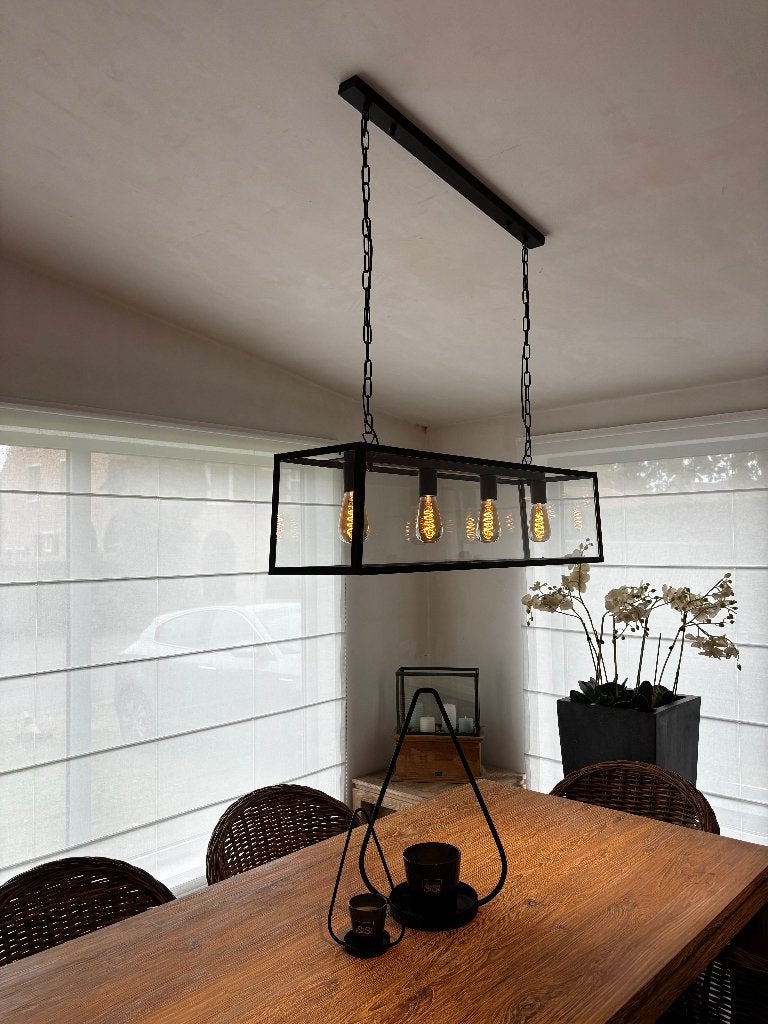 Lamp pendellamp met 4 lampen plafond eetkamer, Huis en Inrichting, Ophalen, Gebruikt