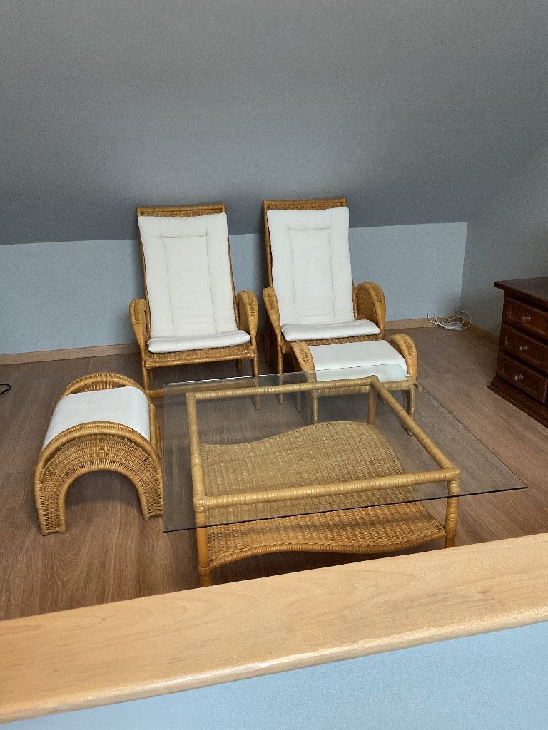 Rotan set, Gebruikt, Bijzettafel, Rotan, Loungeset