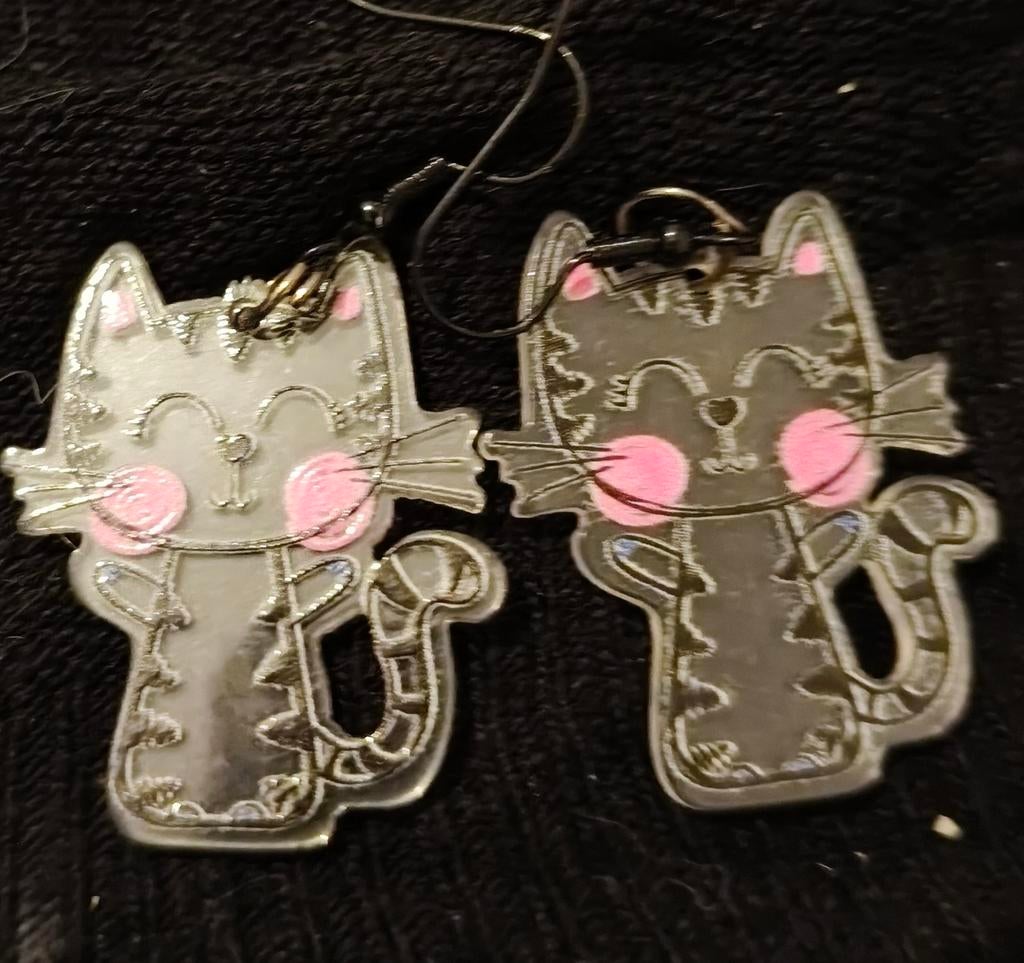 Jolies boucles d'oreilles pour chaton, Neuf, Enlèvement ou Envoi, Rose, Autres matériaux