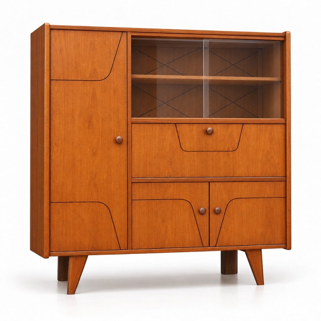 Vintage design dressoir kast highboard jaren '60 '70 retro, Huis en Inrichting, Ophalen of Verzenden