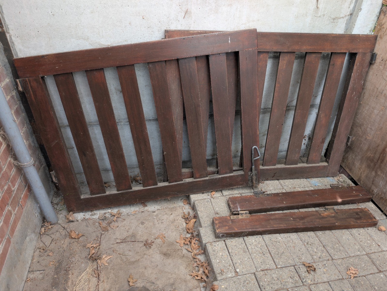 mooie dubbele Mahonie poort, Tuin en Terras, Ophalen, 100 tot 150 cm, 100 tot 150 cm, Zo goed als nieuw