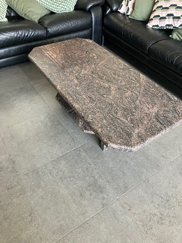 salontafel graniet, Ophalen, Overige materialen, 100 tot 150 cm, Tijdloos mooi graniet