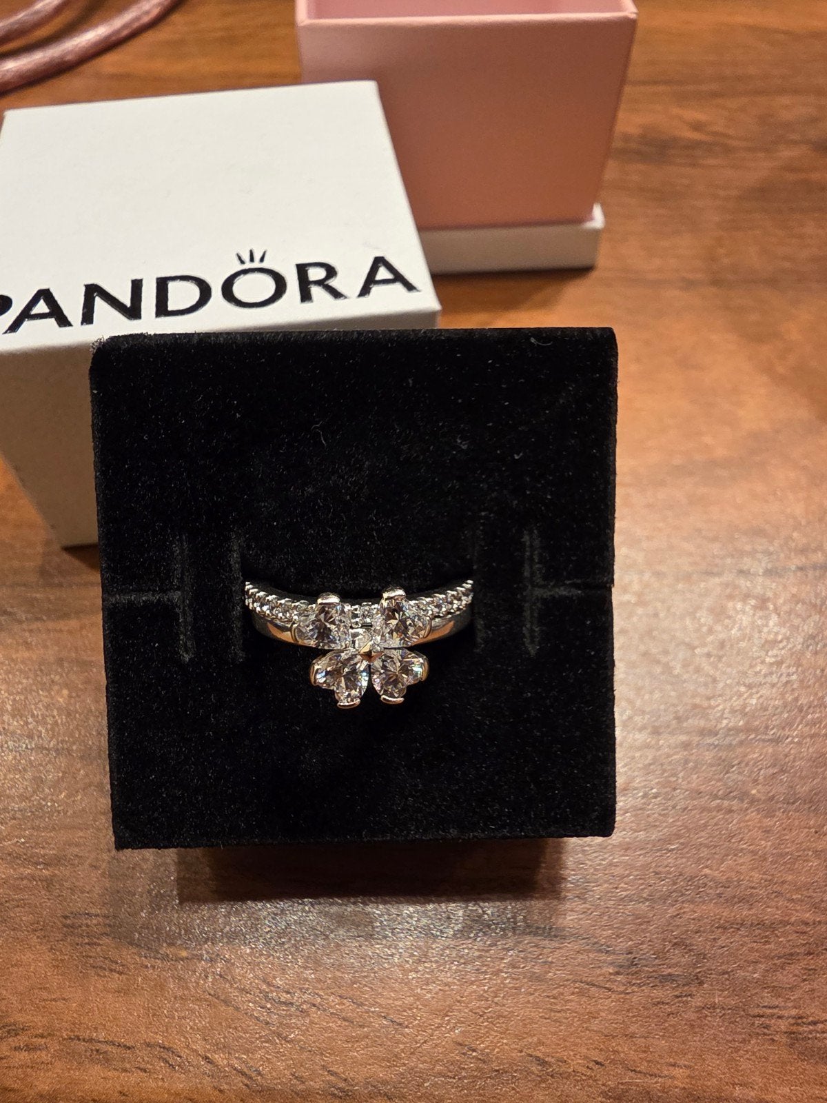 Pandora 2-in-1 ring met klaverhartjes, Ophalen of Verzenden, Nieuw, Dame
