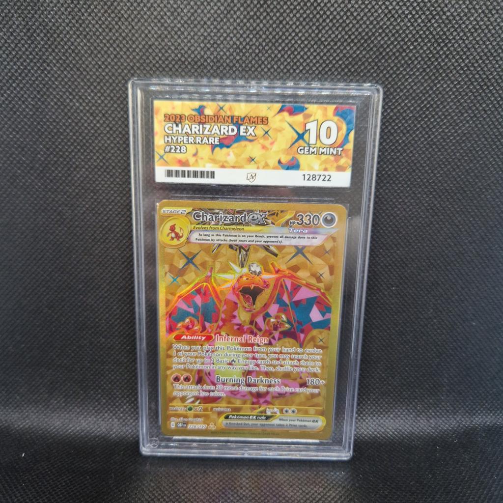 Charizard EX Hyper Rare Obsidian Flames ACE 10, Ophalen of Verzenden