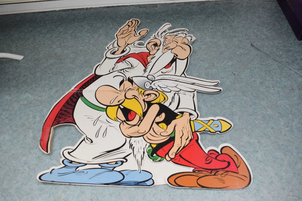 liquidation plv carton BD bande dessinée asterix panoramix, Enlèvement, Schtroumpfs, Utilisé